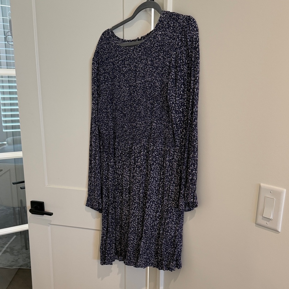Mister Zimi Navy Floral Long Sleeve Dress